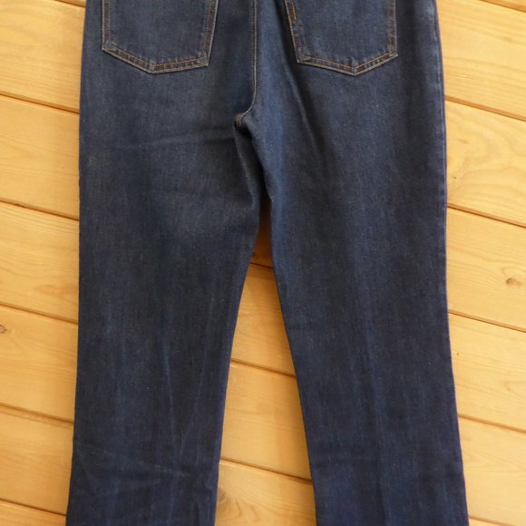 Moschino 26 Blue Vintage Mid-Rise Donna Jeans *Hemmed *Altered Straight Boot Cut - Picture 7 of 16